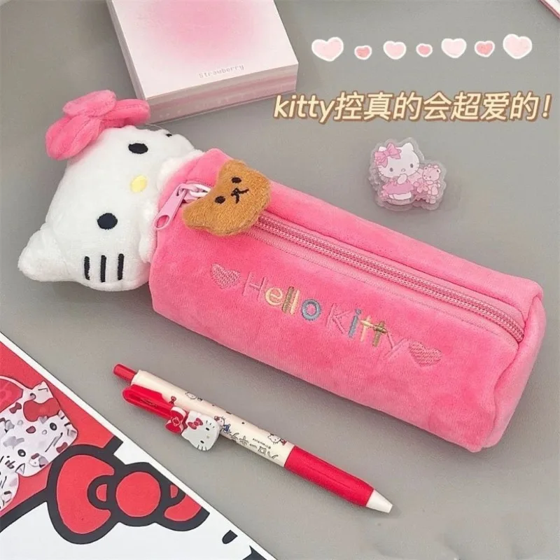 

Hello Kitty Cute Vertical Pencil Case Ins High Value Stationery Bag for Students Small stature, large capacity