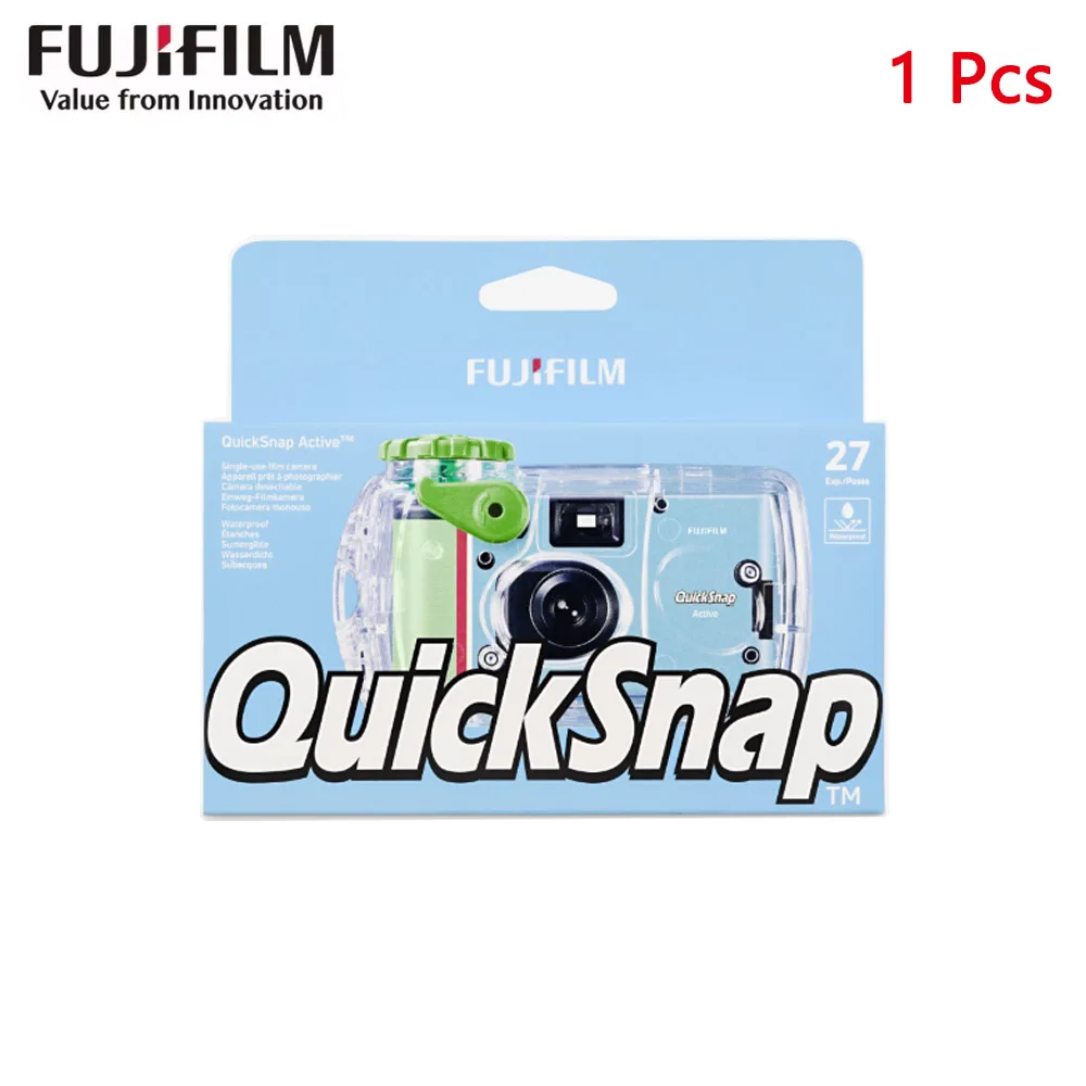 1-4 PCS New Fujifilm QuickSnap Active Waterproof Sports Film Machine Disposable Film Camera 27 Photo Exposures Retro Film Camera