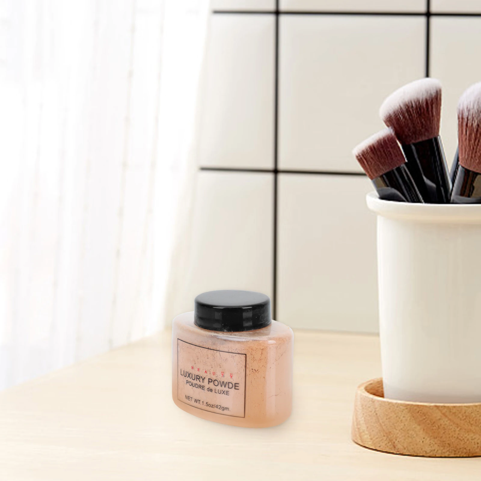 4 Bottles Loose Powder Dry Hair Oil Control Face Cosmetics Long Lasting Makeup Compact Size Suitable All Skin Types