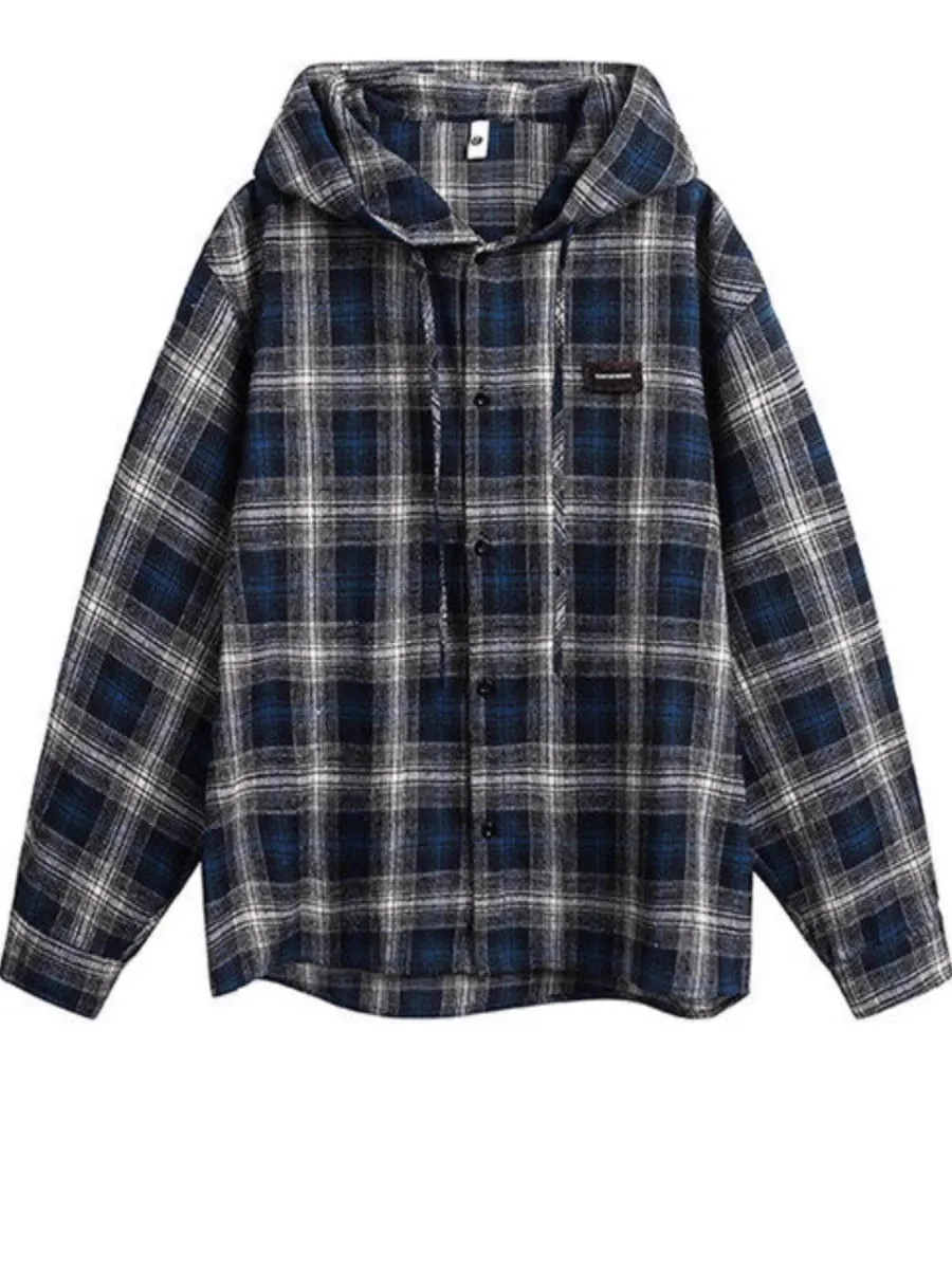 الأمريكية الرجعية منقوشة مقنعين irt الرجال ربيع الخريف العصرية فضفاضة عادية تنوعا زوجين يهتف معطف طويل Sve