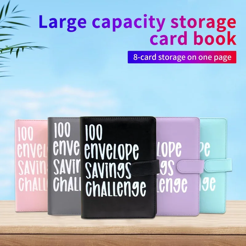 100 busta Challenge Binder Save saving Challenges raccoglitore a fogli mobili raccoglitore di Budget con buste in contanti organizzatore di denaro