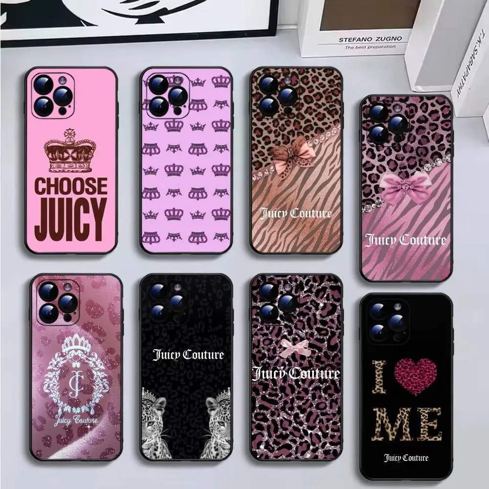 

Juicy couture Wallpaper Phone Case For iPhone16,15,14,13,12,11 Plus,Pro Max,XS,X,XR,SE,Mini,8,7,Soft Black Cover