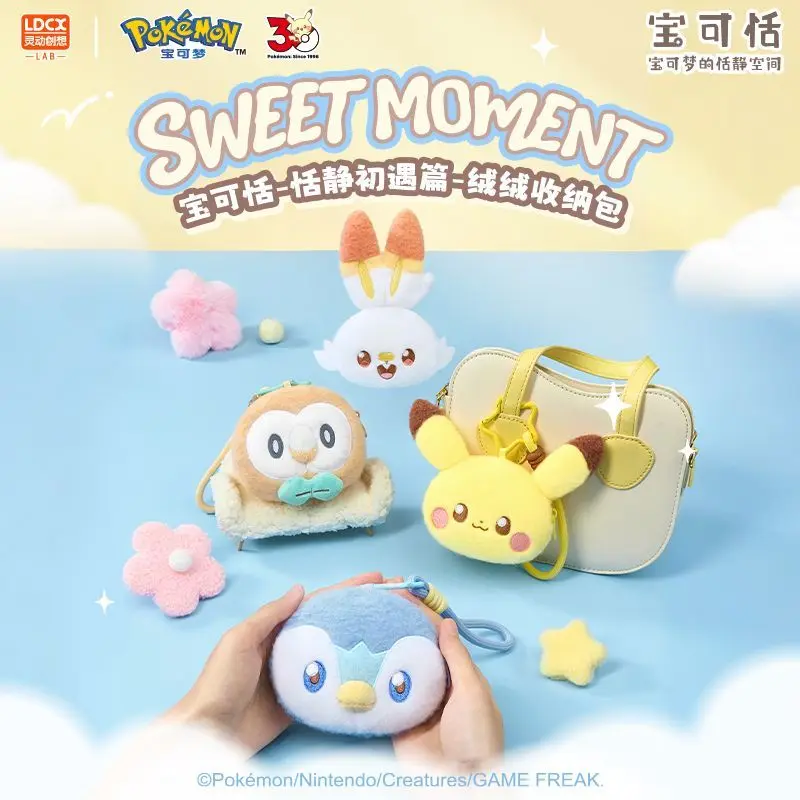 Offre Spéciale LDCX Pokémon Pokatian Peluche Silencieuse Premier Encours Portefeuille de Rangement Mignon Pendentif de Sac Anime Tendance Jouet de Collection Cadeau