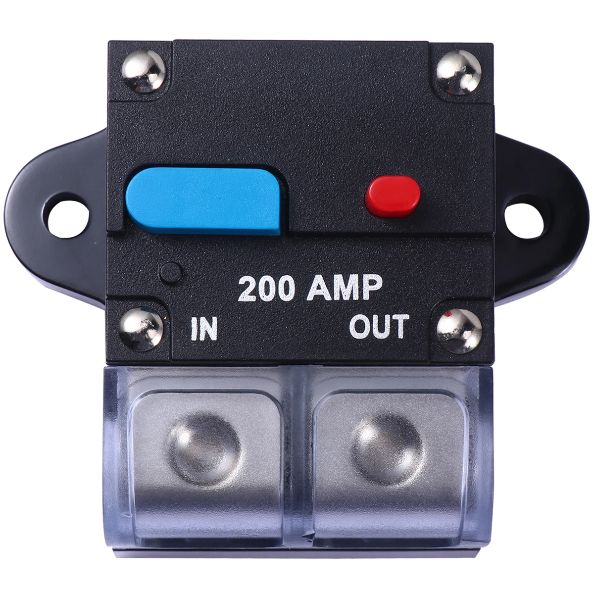 

200A Car Resettable Circuit Breaker Manual Reset Thermal Trip Protection Black Self-Recovery Fuse For Automotive High Current