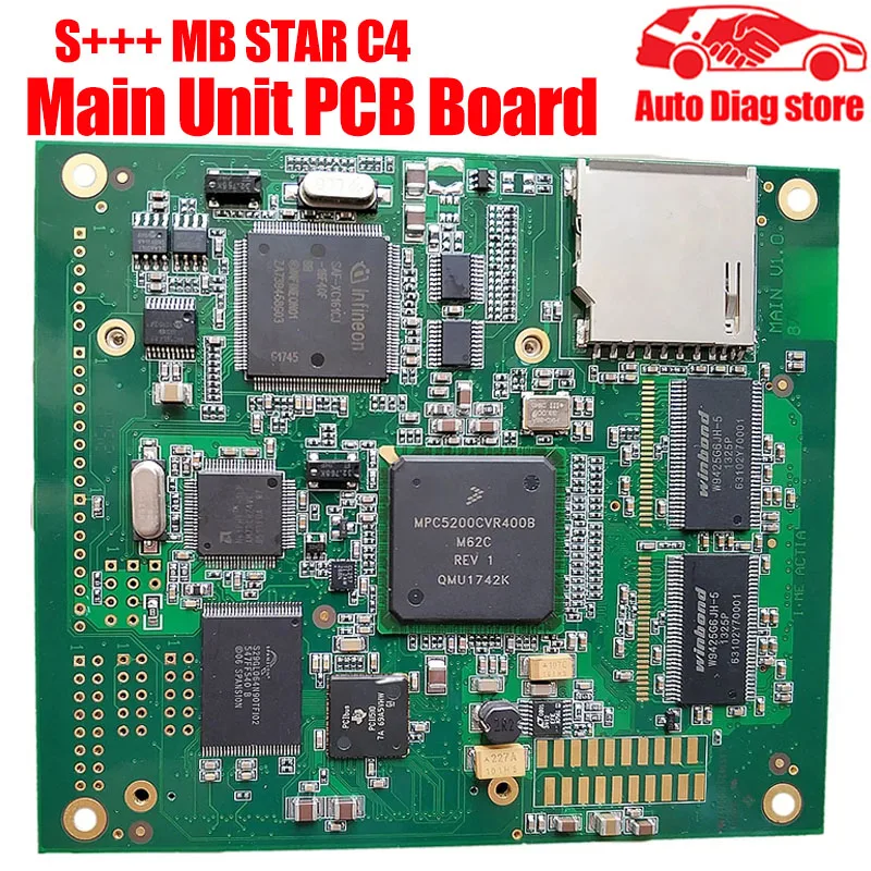 S+++ MB STAR C4 Main Unit PCB Board Mb C4 Star Full Chip SD Connect For Truck B-enz Car Diagnostic Tools With WIFI 12V to 24V