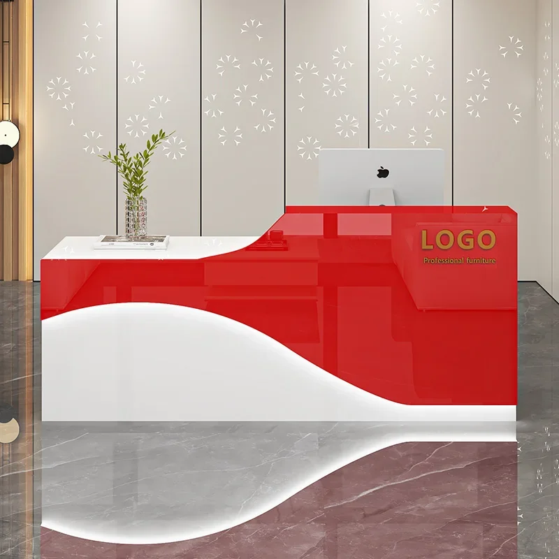 Aesthetic Reception Desk Distillation Register Business Atril Clothing Counter Korean Tisch Trendy FurnitureBackyard Furniture