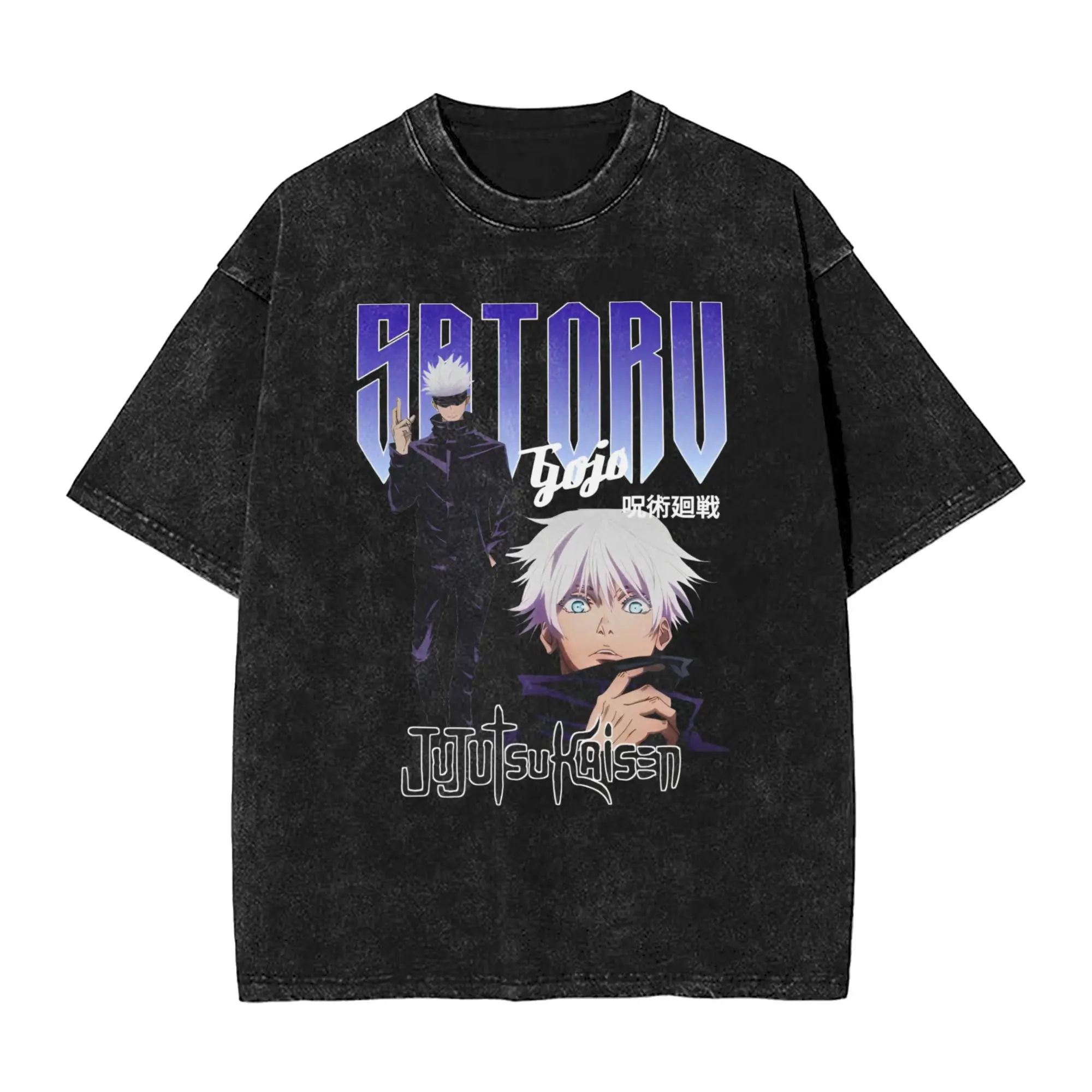 

Anime Jujutsu Kaisen Gojo Satoru Geto Suguru Graphic T-shirt Manga Vintage Tshirts Cotton Washed Tee Harajuku Women T Shirt