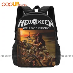 Helloween Walls Of Jericho Album Cover Metal Music Band Backpack Large Capacity Hot Multi-function