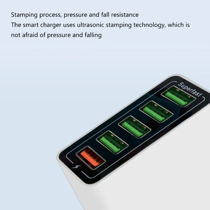 Direct Current Converter with Battery Clip 12V 24V to 5V 6A USB Power Adapter Bucking Regulator Charging 5 Ports