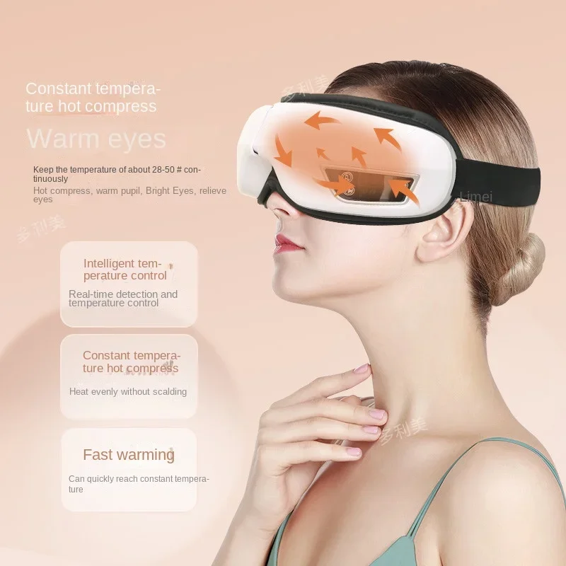 

New Eye Massager With Heat Smart Airbag Vibration Eye Care Compress Bluetooth Eye Massage Relax Migraines Relief Improve Sleep