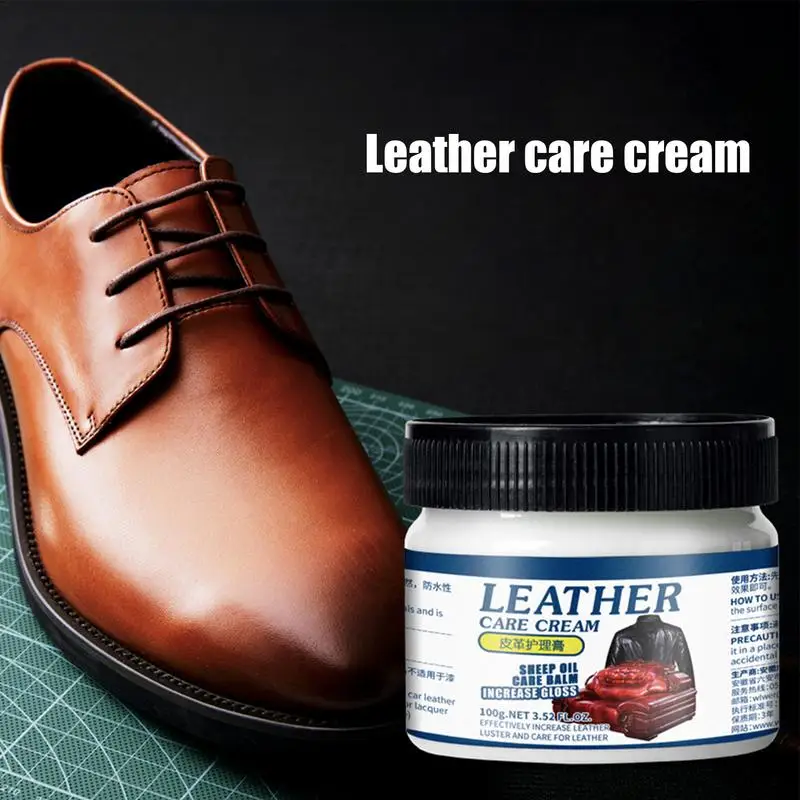 Advanced leather care cream Deep Nourishing and Refurbish Coating for Leather Couches Car Seats Purses Shoes Prevent Fading