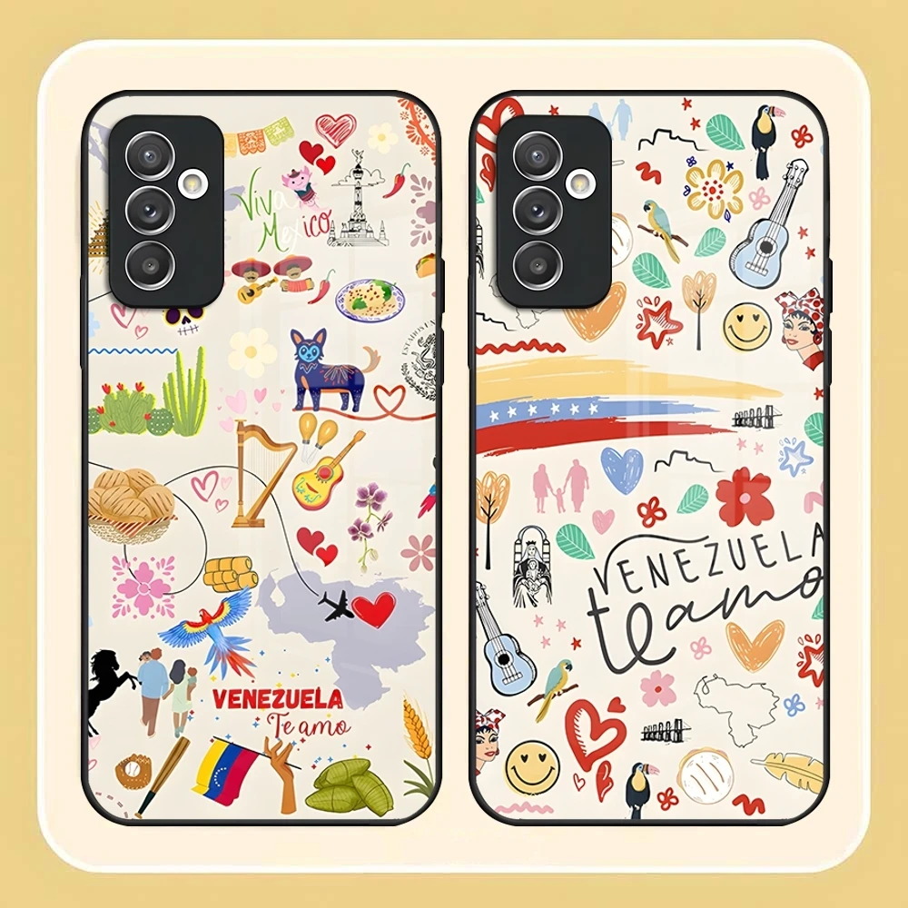 Venezuela Aesthetic Art Phone Case For Samsung S26 S24 Ultra S23 S22 S21 Fe S25 Plus A17 A54 A37 A57 A53 A13 A16 Glass Cover