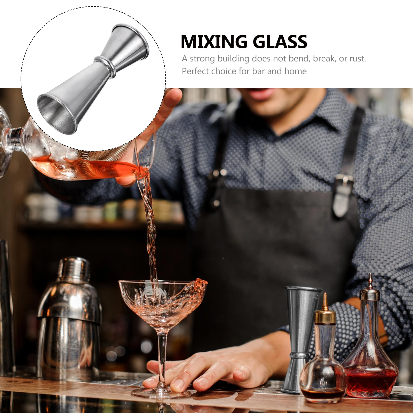 

3pcs Stainless Steel Ounce Cup 30ml 65ml Bartender Jigger Double Measuring Cocktail Tool Bar Accessories Kitchen Barware
