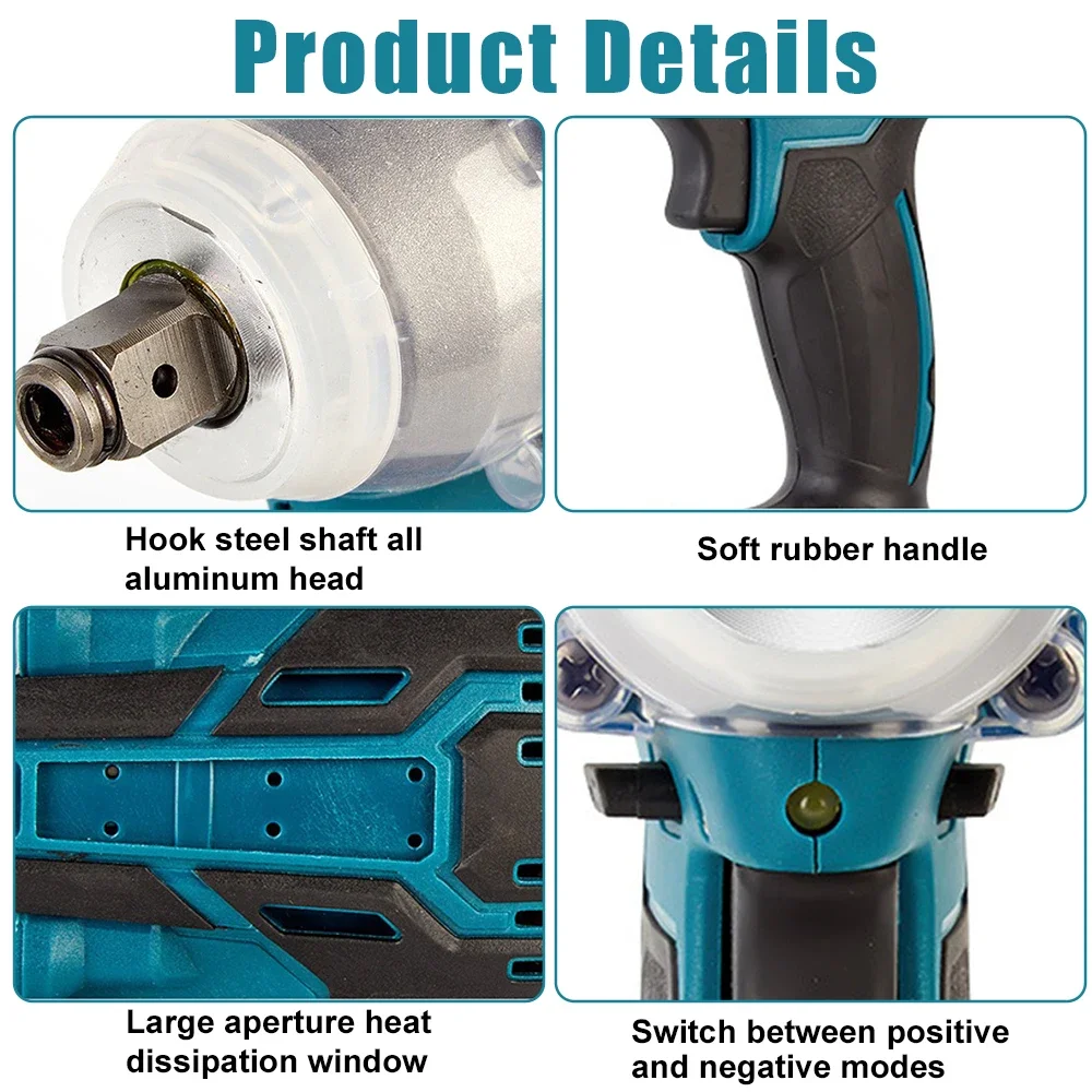 320N.M Impact Electric Wrench Brushless Wrench Cordless Tool Power Tools Rechargeable For Makita 18V Battery