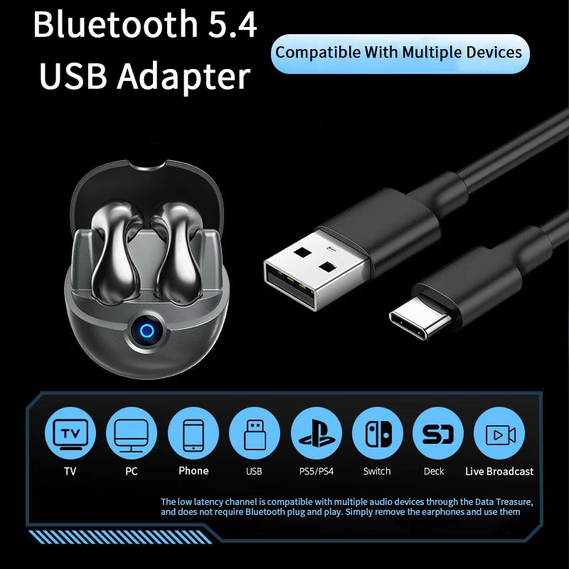 E-sport Earphone Bluetooth Game Mode Cool Breath Light Multi Device Compatibility Long Battery Life Game Earphone Listen Music