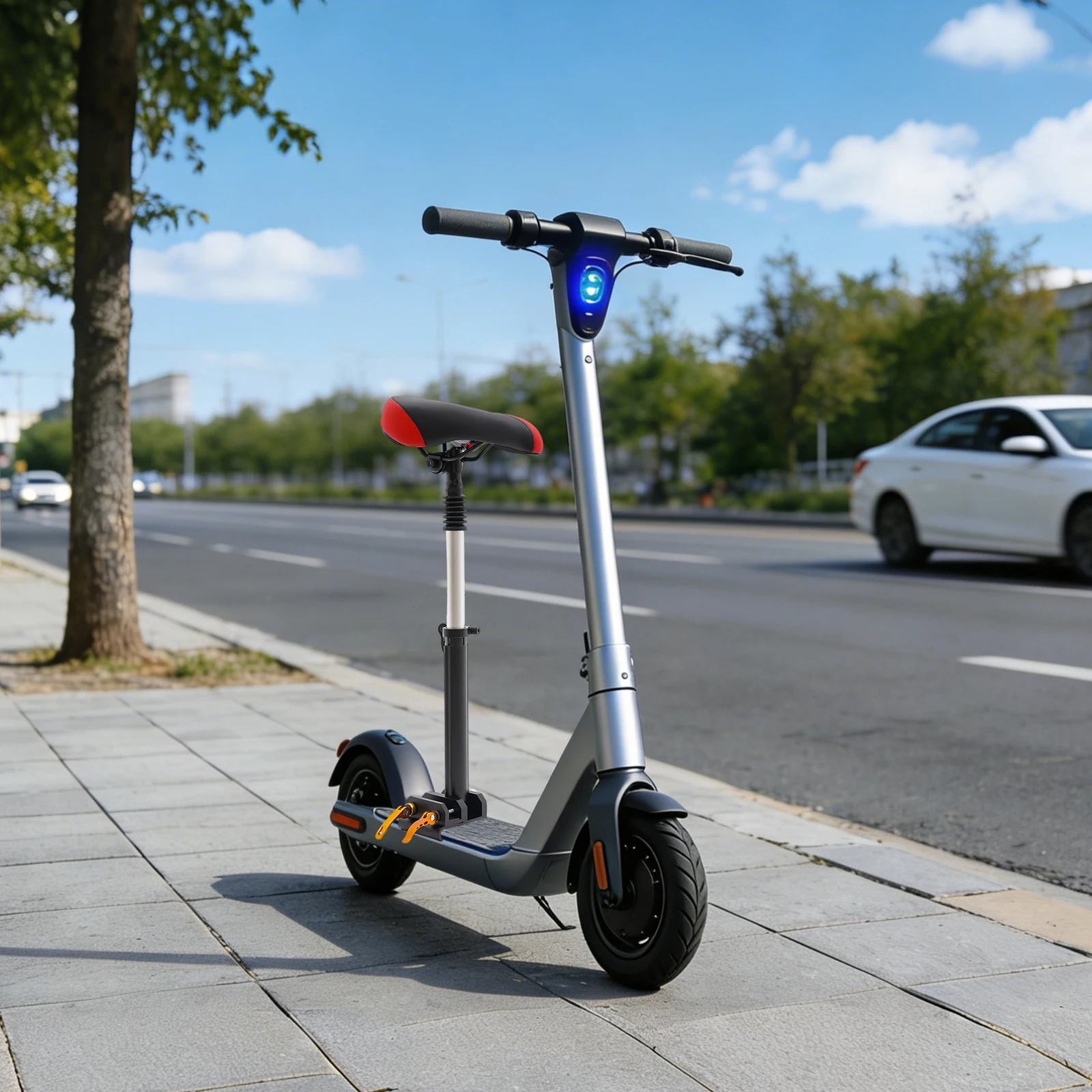 Verstellbarer Elektroroller-Sitz, geeignet für Xiaomi 1S, Xiaomi Pro Elektroroller, Rollerstärke: 9-10 cm, Breite: 14-15,2 cm – Detail 1