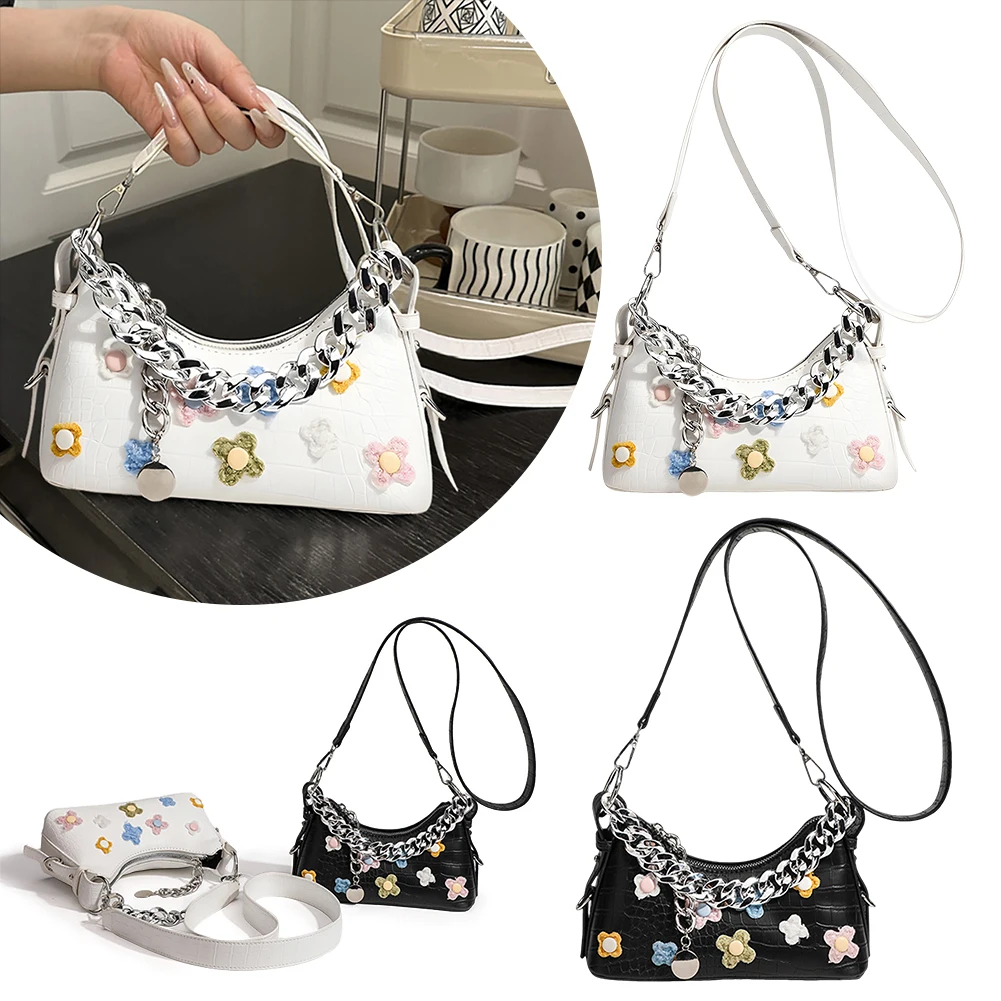 

Кошелек через плечо для женщин, стильная универсальная женская сумка, популярная сумка подмышки с цветочным принтом, сумка через плечо для покупок и свиданий