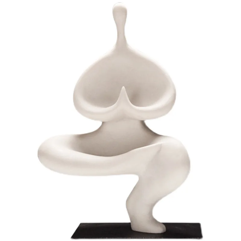 

Modern Abstract Yoga Figure Sculpture Ornament New Chinese Soft Decoration Model House Sales Department Kung Fu Yoga Ornament
