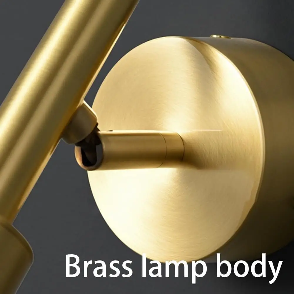 Wall Mounted Reading Light for Bedroom Bedside Indoor LED Wall Sconce Living Room Study Room 5W Wall Lamps Adjustable (GD BK WH)