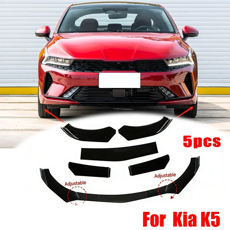 5Pcs ABS Material Universal Car Front Bumper Separator Bumper Lip Body Kit Duck Lip Separator For Kia K5 Car Accessories