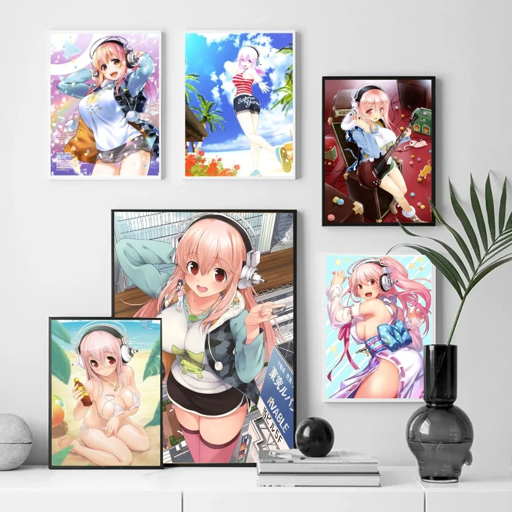 S-Super Sonico Poster Paper Print Home Living Room Bedroom Entrance Bar Cafe Art Painting Decoration