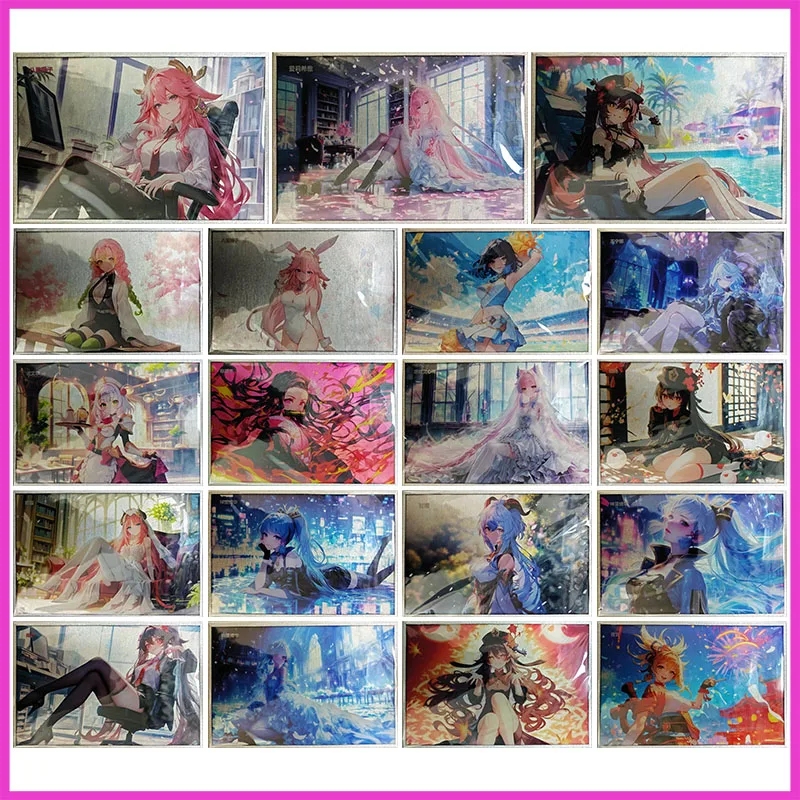 

Аниме «История богини», редкая акриловая бумага A5, коллекционная карта Yae Miko Hu Tao Mitsuri Nezuko Yoimiya, игрушки для мальчиков, подарок на день рождения