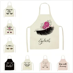 Ladies Eyelash Printing Alpaca Apron Kitchen Cooking Accessories Aprons Apron for Men Cafe Kitchen Apron Kitchen Apron Women