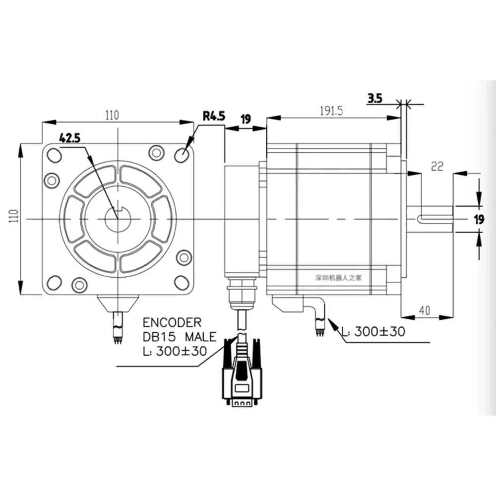 NEMA42 20N.m JMC 3 相 110 ミリメートル閉ループステッピングモーターディスプレイパネルドライバー CNC キット JMC 110J12190EC-1000 + 3HSS2208H 旋盤用