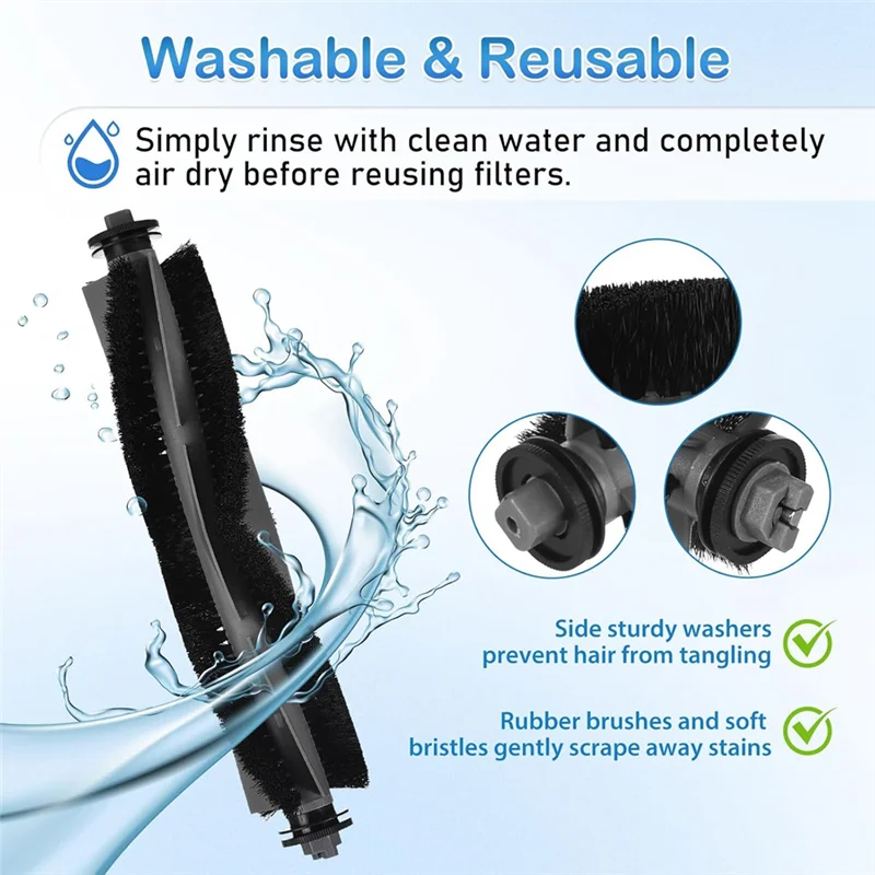 

A78E-For Airrobo T20+ Robot Vacuum Replacement Parts Main Side Brush Hepa Filters Mop Pads Dust Bags Accessories