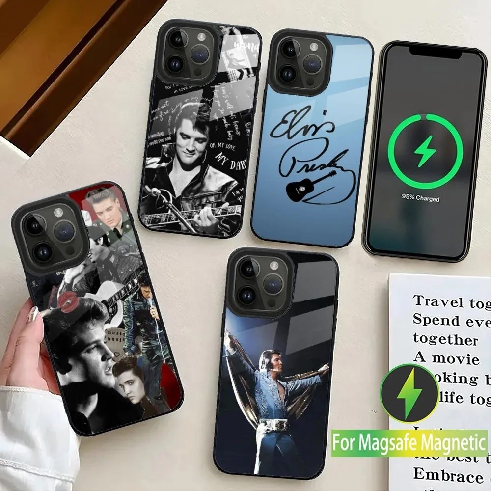 Singer Cat King E-Elvis Phone Case For iPhone 16,15,14,13,12,11,Plus,Pro,Max Mini Magsafe Magnetic Wireless Charging