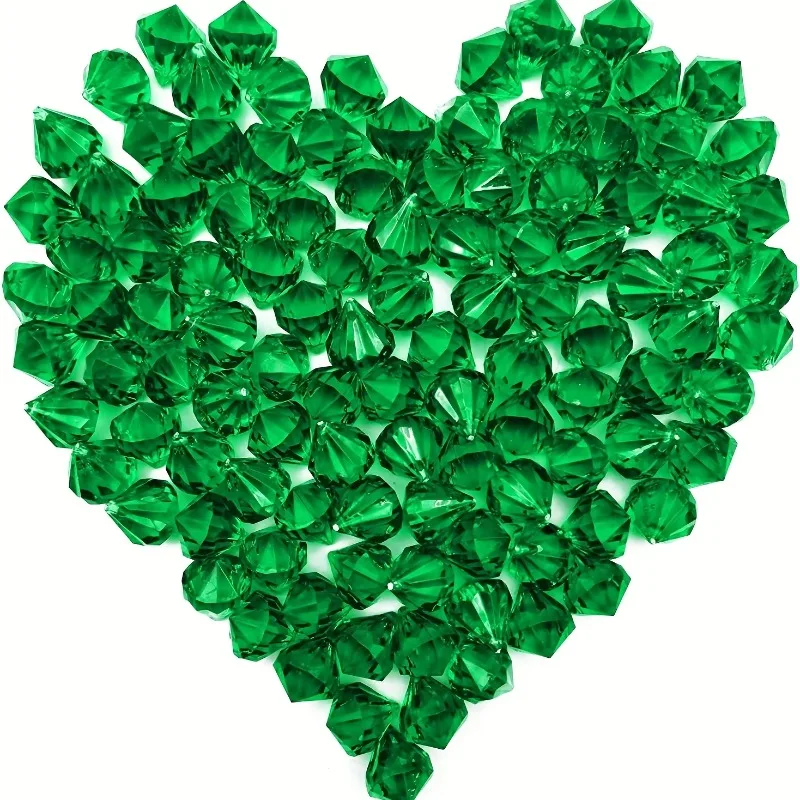 110Pcs Large Acrylic Fake Diamond Jewels with Holes Plastic Crystal Gems Vase Filler Kids Crafts Wedding Birthday Decor