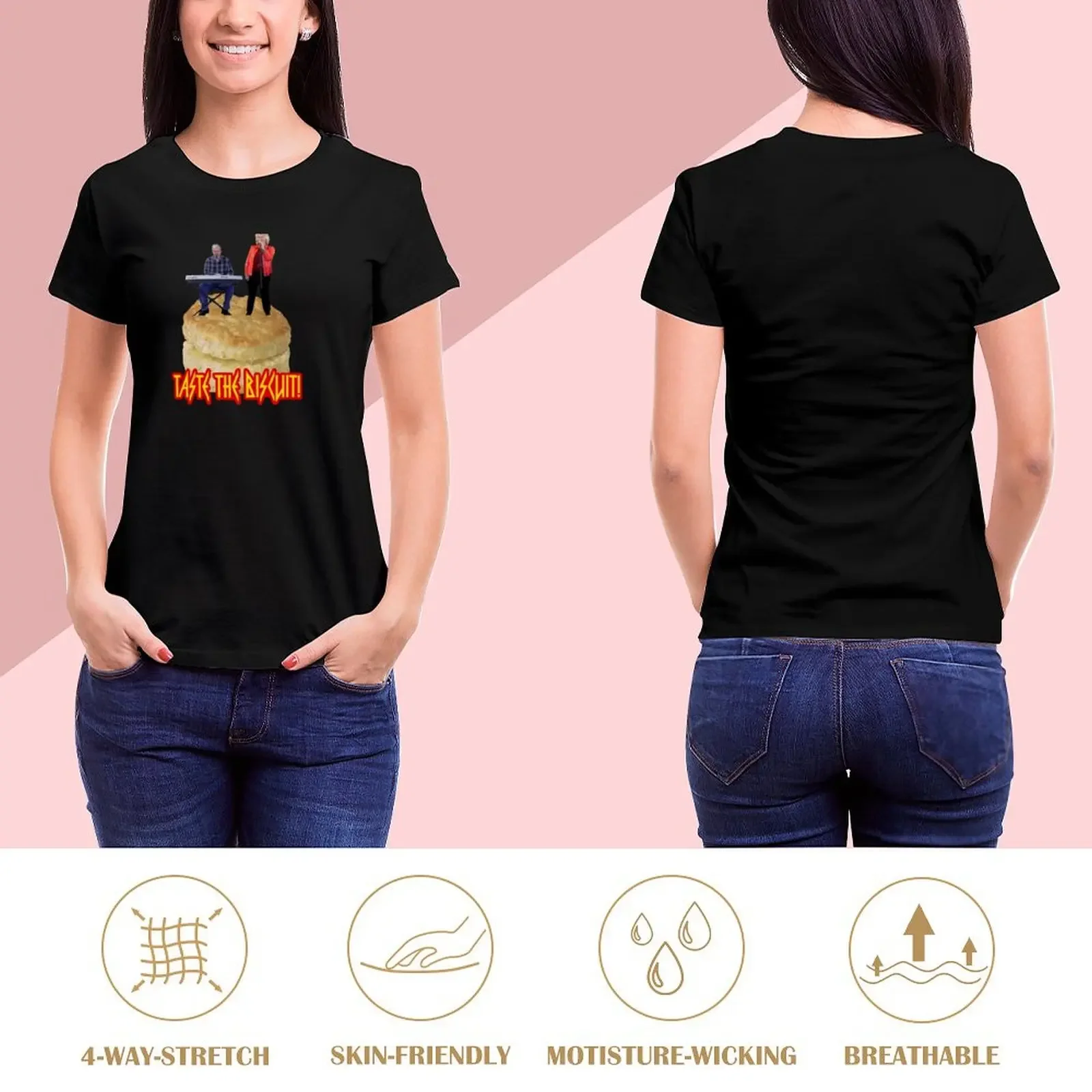 Toasters N Moose Taste The Biscuit T-Shirt graphics korean fashion plus size tops white t-shirt dress for Women sexy