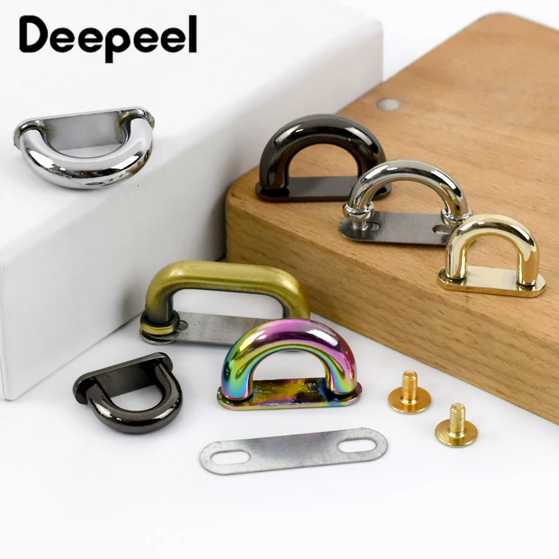 Deepeel 5/10Pcs Metal Buckles Arch Bridge D Ring Connector Clasp Bag Strap Belt Hanger Hooks Leather Craft Hardware Accessories