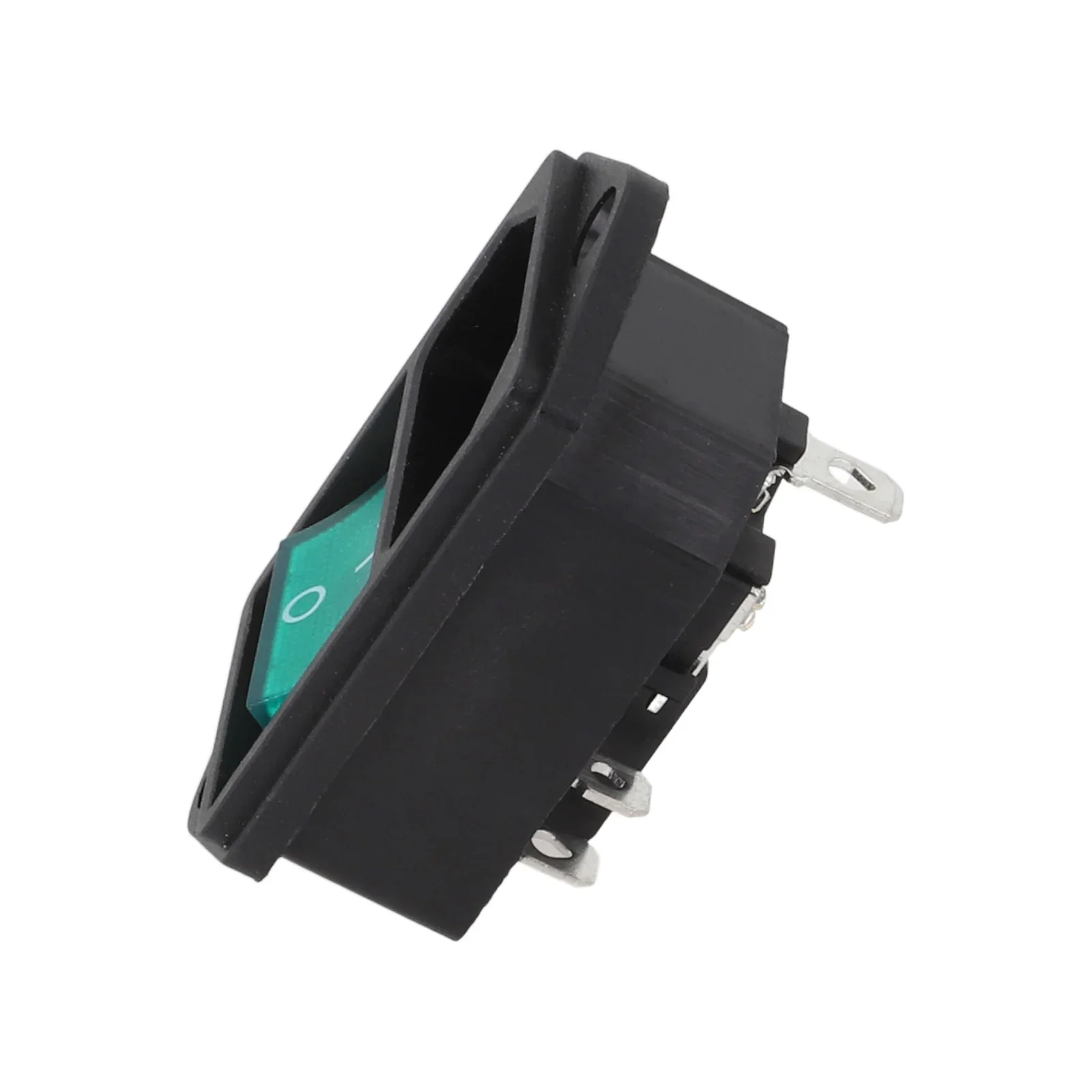 31x24 Mm 10A 250V Socket Green Display Socket Plastic Material 50HZ Frequency Electrical Devices Illuminated Switch