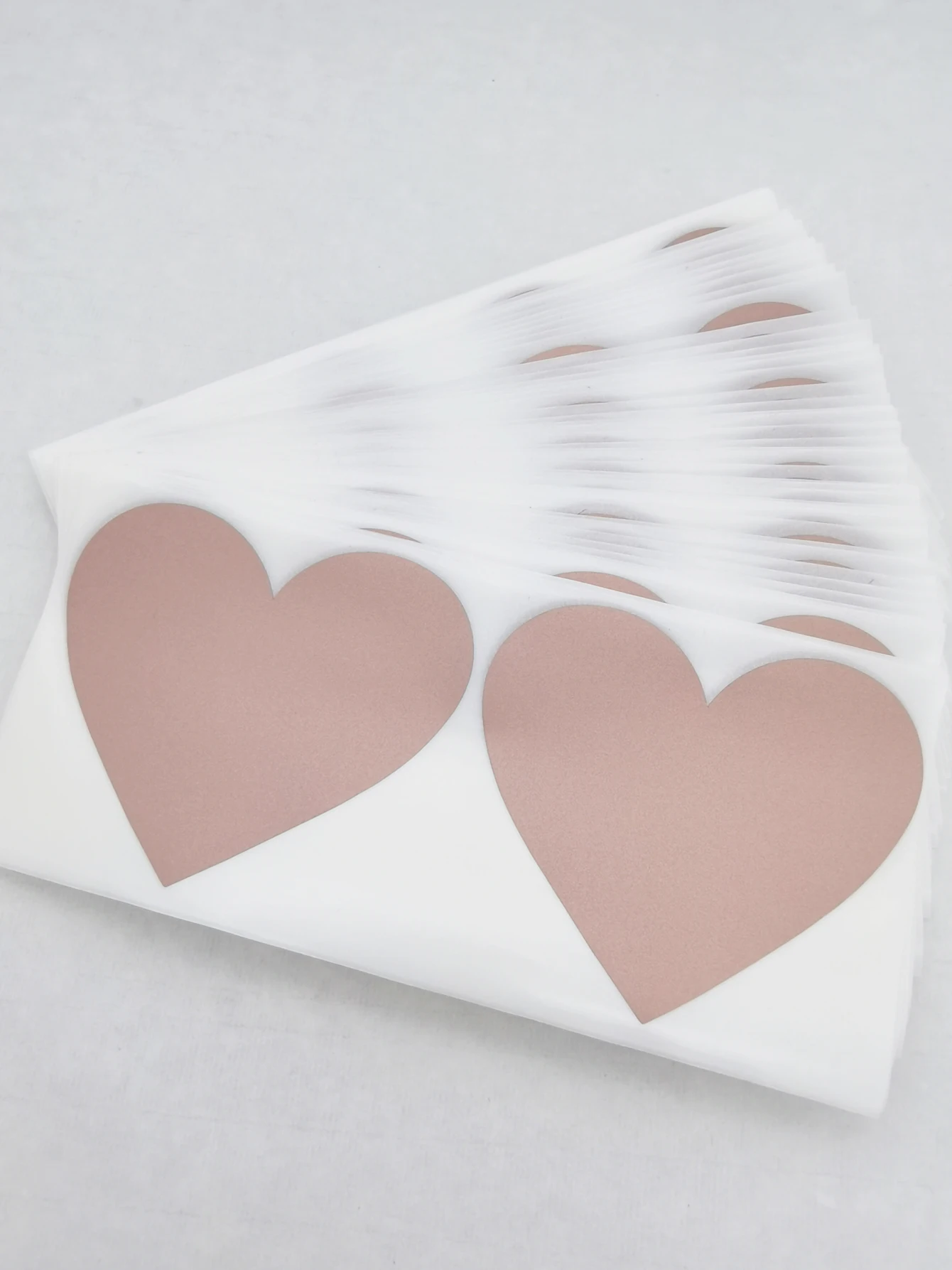 50Pcs Scratch Off Sticker 70x80mm Love Heart Shape Red/Rose/Gold/Grey Color Blank For Secret Code Cover