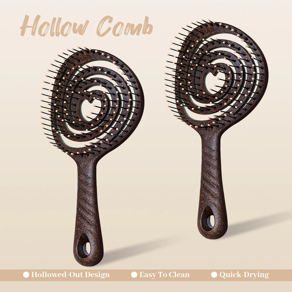Hair Brush Detangling Hollow Comb Women Scalp Massage Dry And Wet Use Curly Hair Comb Hairdressing Styling Tools