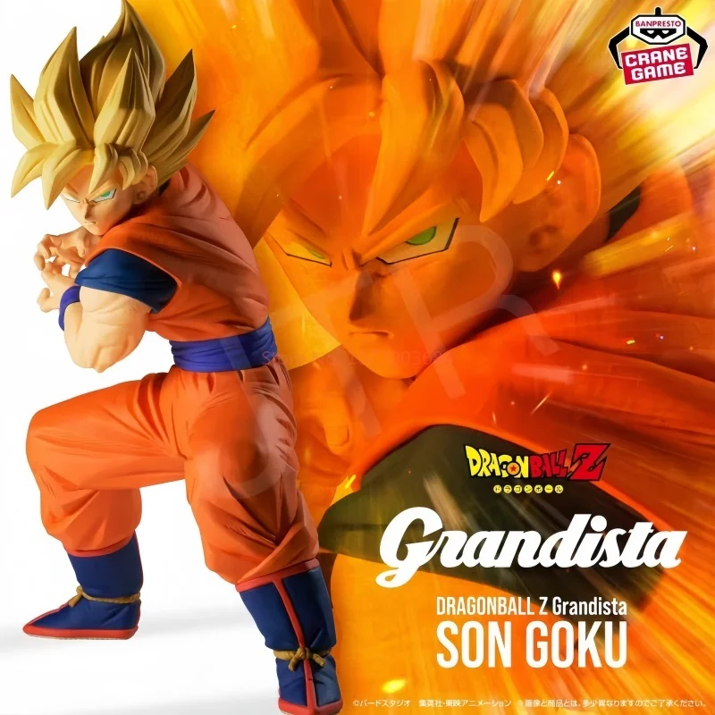 Banpresto Dragon Ball Z Grandista Son Goku Super Saiya Kamehameha Pvc 22cm Anime Action Figures Model Collection Toy