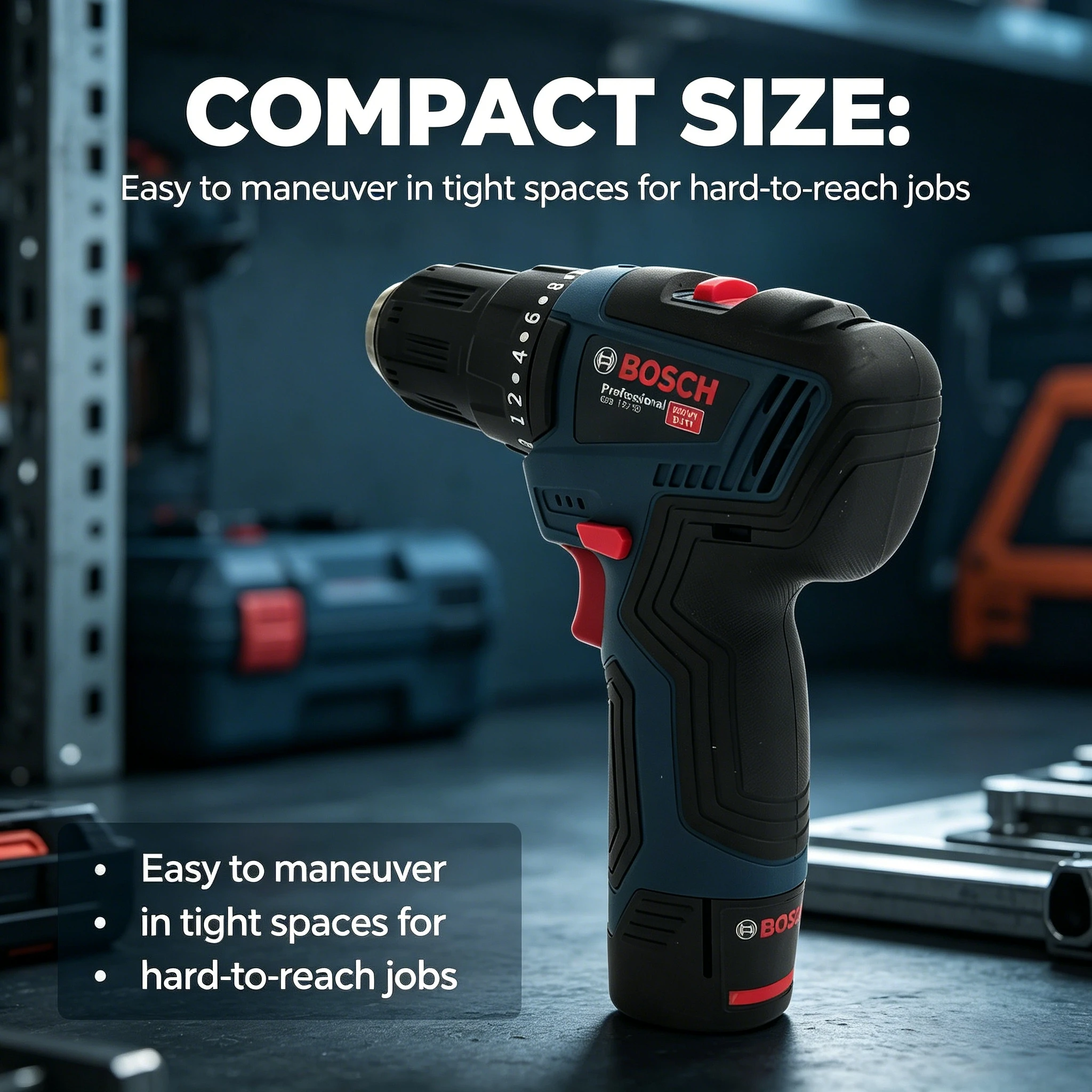 New Bosch GSB 12V-30 Cordless Electric Drill, 30Nm High Torque, Lightweight & Ergonomic, Perfect for Home Renovation
