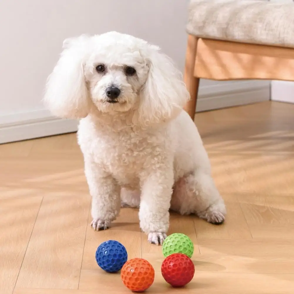 Dog Toys Bite Resistant Interactive Throwing Sound Honeycomb Balls Round Easy Rolling Toys Teeth Grinding Cleaning Pet Products