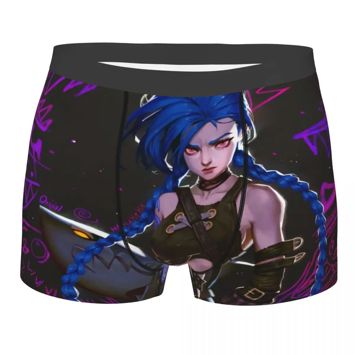 Arcane LOL JINX Underpants Homme Panties Man Underwear Comfortable Shorts Boxer Briefs