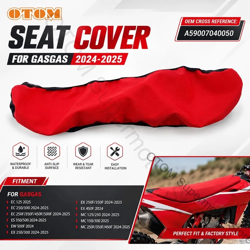 For GASGAS 2024-2025 Motorcycle Seat Cover Antiskid Waterproof Gripper Leather Cushion Protection Guard EC ECF EX EXF MC MCF 300