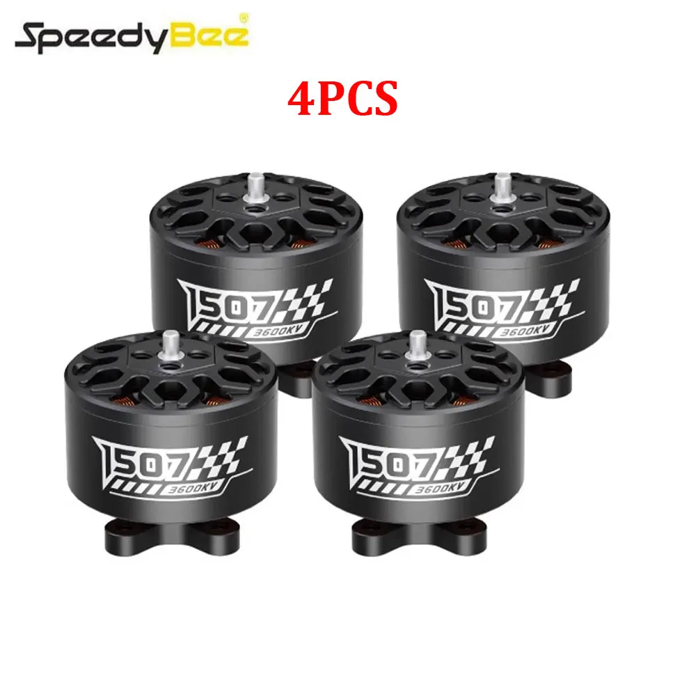 

4pcs SpeedyBee 1507-3600KV Brushless Motor for Master3X 3-3.6-inch FPV Racing Freestyle Quadcopter Accessories RC