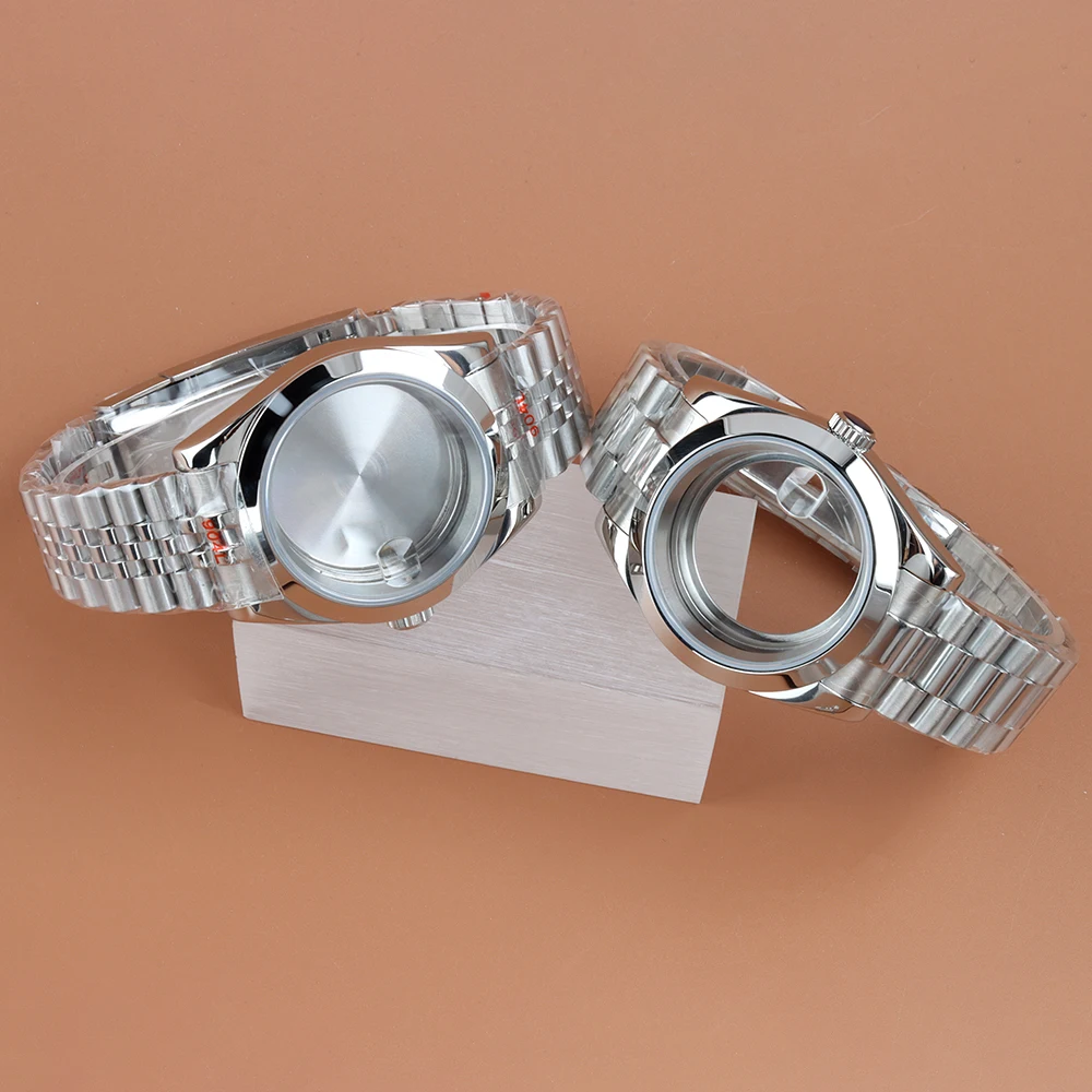 

For Stainless Steel Datejust Case NH35 36mm/39mm Watch Case Jubilee/Presidential/Oyster Watchband Fit Seiko NH35 NH36 Movement