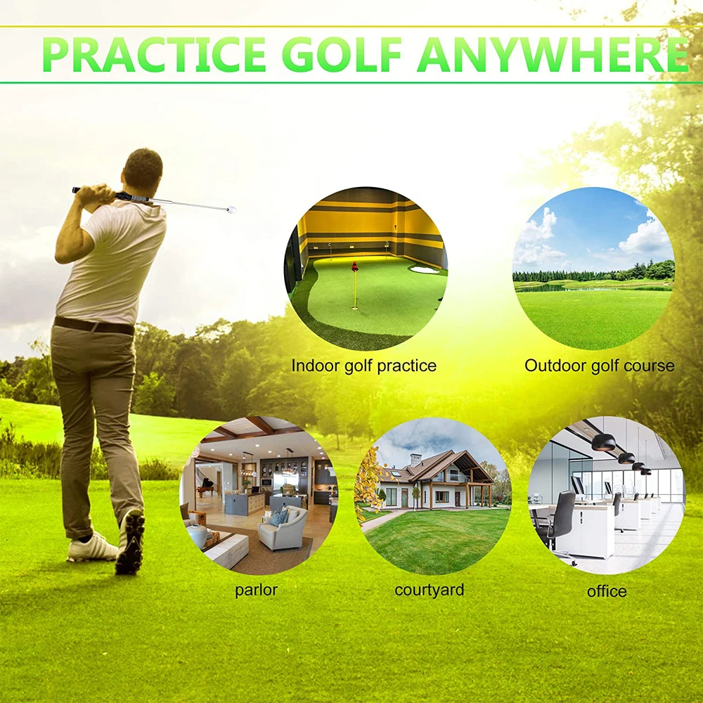 Golf Swing Stick Telescopic Impact Bars Vocal Golf Swing Trainer Training Practice Warm Up Stick Indoor Outdoor Drop Shipping