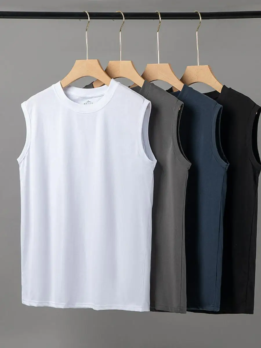 Gilet d'été pour hommes, marque Faion, Svel, pur coton, Fitn, Sport, vêtements d'extérieur, blanc, ort Sve, t-shirt, couche de Base