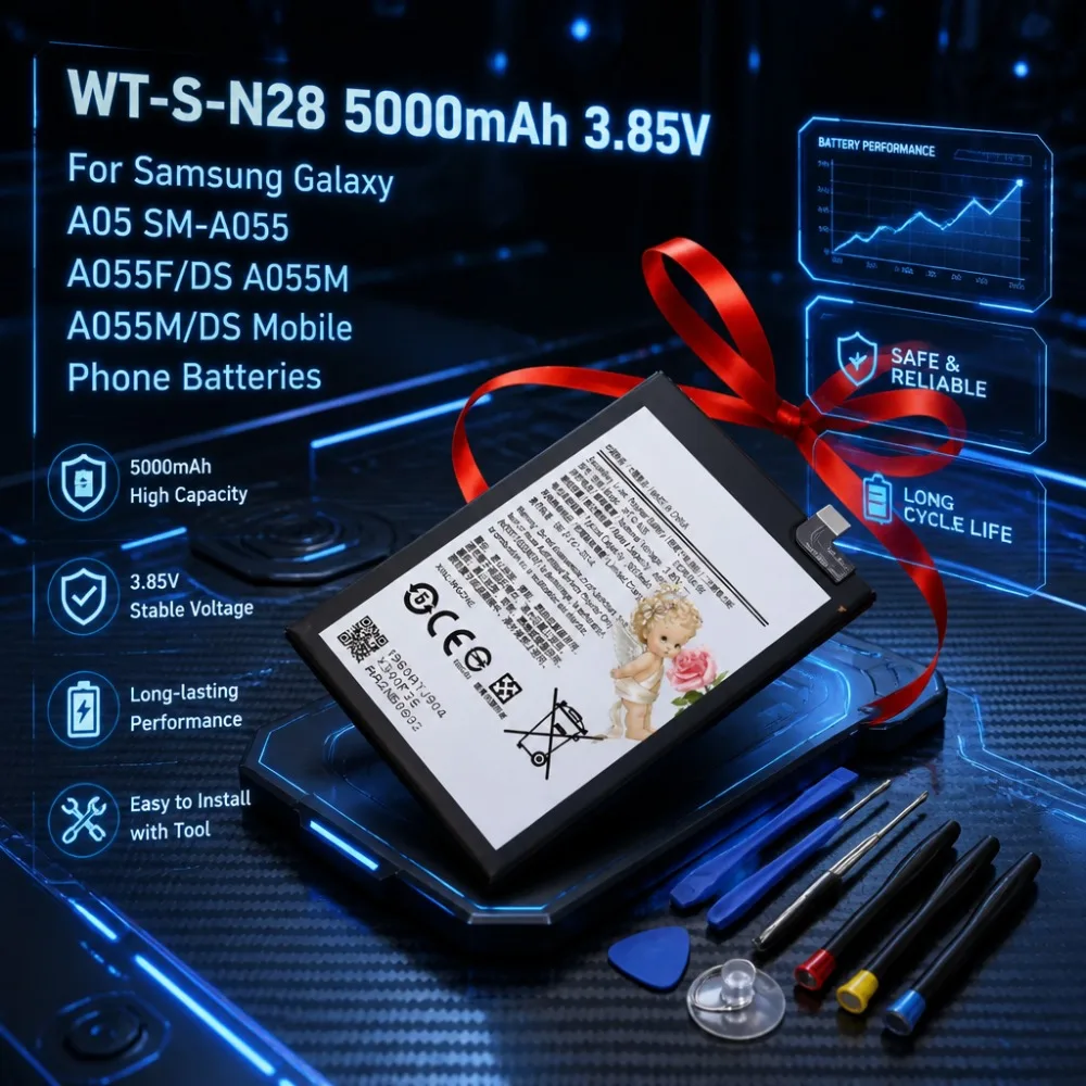 

Upgrade New WT-S-N28 5000mAh 3.85V Battery for Samsung Galaxy A05 SM-A055 A055F/DS A055M A055M/DS Mobile Phone Batteries