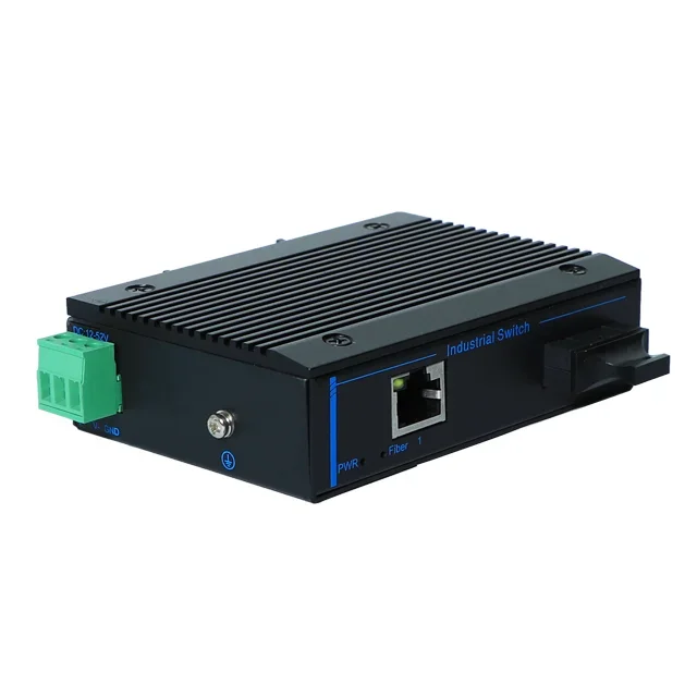 Hot Selling Industrial SFP to RJ45 Ethernet Media Converter 10/100/1000Mbps 1 Network Port 1 SFP DIN Rail  Fiber Transceiver