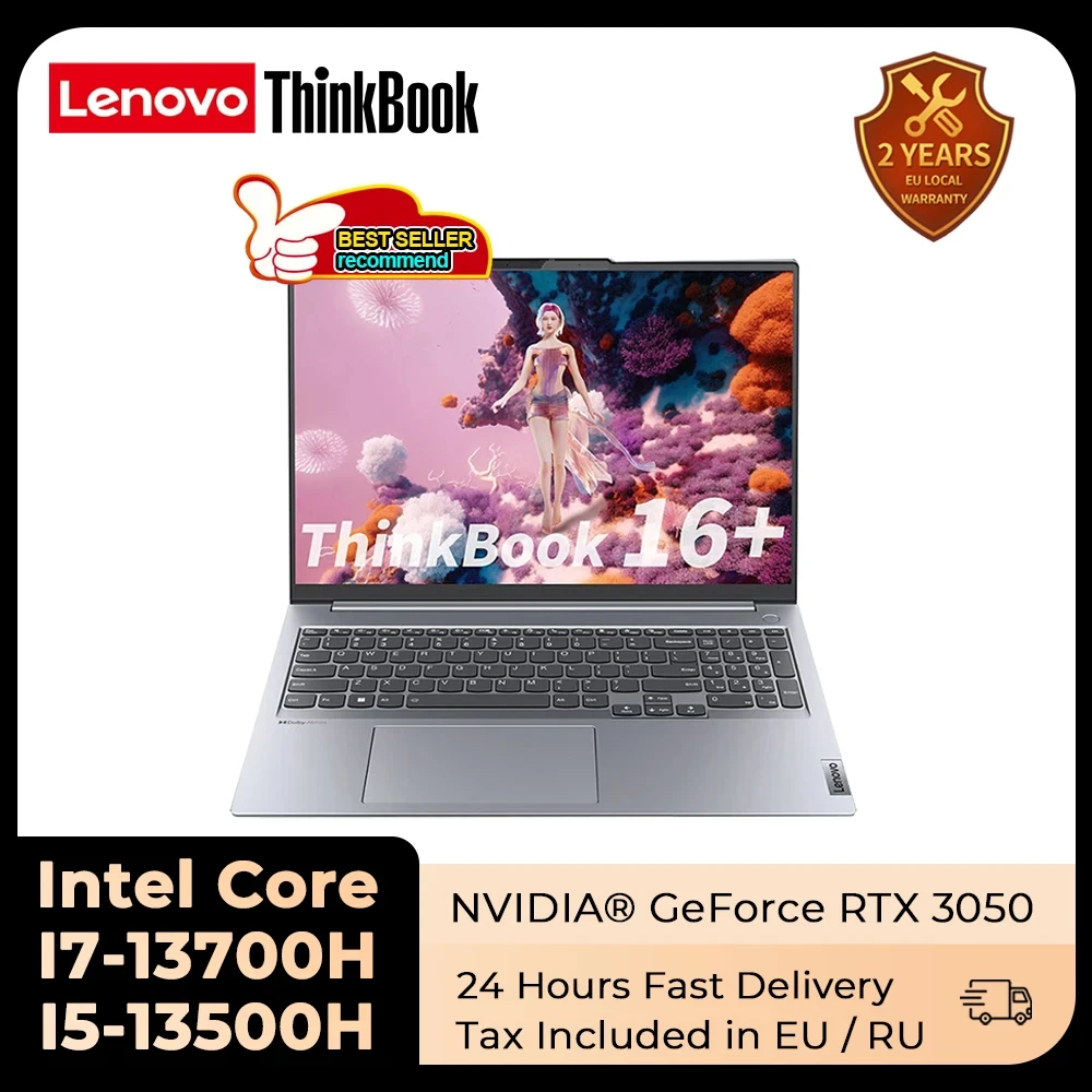 New Lenovo ThinkBook 16+ Laptop i7-13700H/i5-13500H Intel Iris Xe 16G/32GB 512G/1T/2TB SSD 16