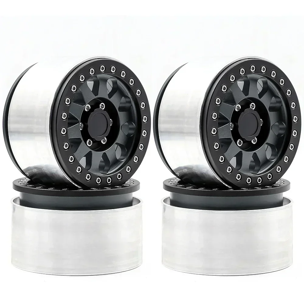 

Rc Aluminum 2.9" Beadlock Wheel Hub Rim for 1/6 RC Crawler Car Axial SCX6 JLU Wrangler