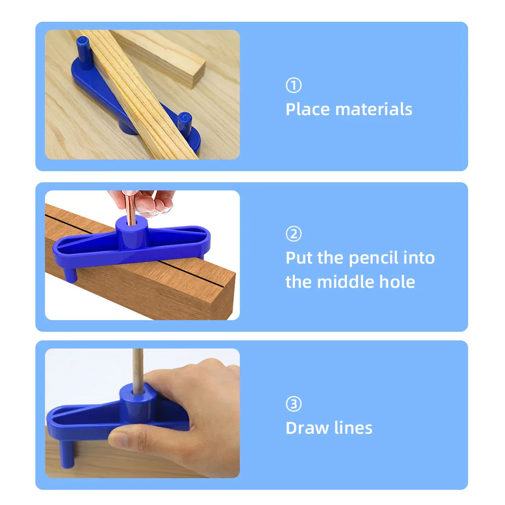 Center Finder - Center Scriber and Offset Measuring & Marking Tool for Woodworking